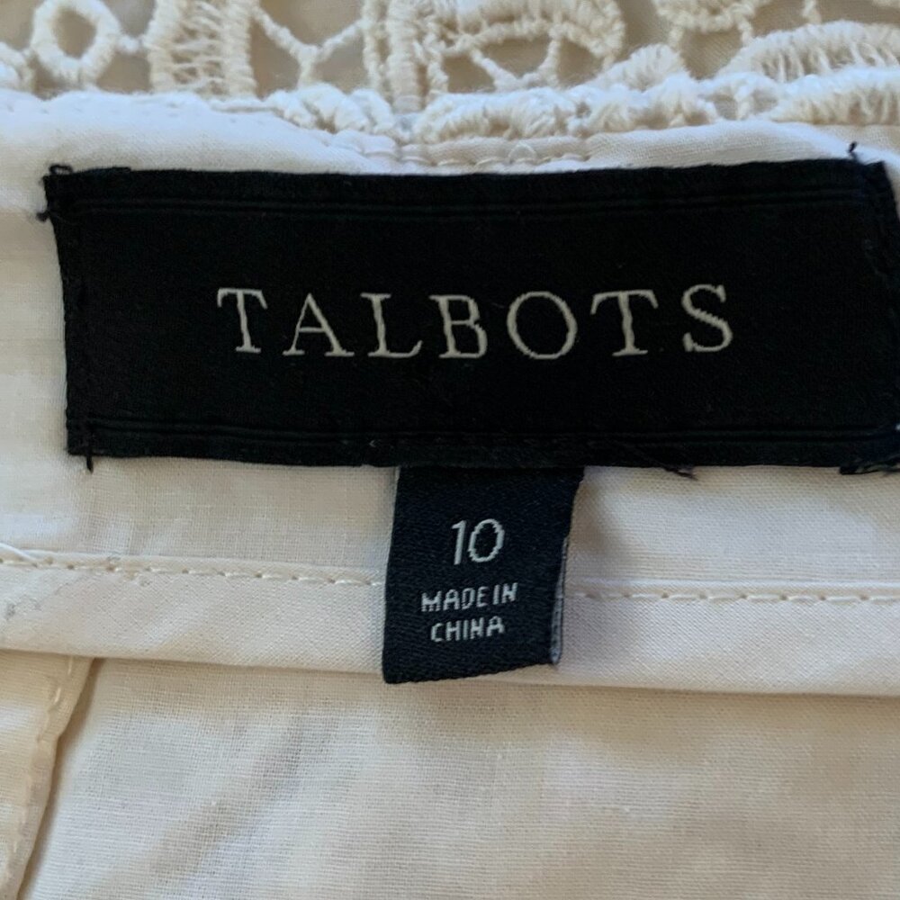 Talbot's Cream colored Size 10 Pencil Knee Length Skirt - Picture 9 of 12